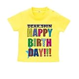 BabyChips HAPPY BIRTHDAY 【男の子バージョン】(名入れ半袖ベビーTシャツ) 110 イエロー