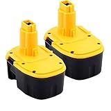 URPOWER? 2 Pack 3.0Amp 14.4V Ni-Mh Extended Power Tools Battery for DeWalt DC9091 DW9091 DW9094 DW 9