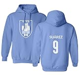 TCAMPウルグアイ2018 National Soccer # 9 Luis Suarez世界選手権メンズフード付きスウェットシャツ Adult Small