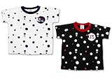 夏物【I lovePaPa&Mama】アイラブパパ&ママじ～じぃ&ば～ばぁランダム水玉柄半そでTシャツ 95cm ば～ばぁブラック