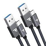 RAMPOW usb c ケーブル【1m+1m 2本/黒】タイプc ケーブル 急速充電 QuickCharge3.0対応 USB3.1 Gen1規格 iPhone17/Air/16/16e/15 充電 Sony Xperia/Samsung/Asus Zenfone/Fujitsu Arrows/PS5コントローラー タイプc多機種対応 在宅勤務支援