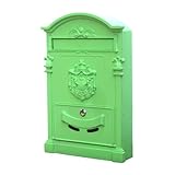 ポスト 郵便受け レトロ パステルグリーン【幅30×奥行9.5×高46.5cm】 INK-1501044H