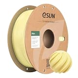 eSUN PLA+ フィラメント 1.75mm、強化された耐久性、寸法精度 ±0.03mm、1KG スプール（2.2ポンド）、3Dプリンター用3Dプリントフィラメント、ポリ乳酸、アーモンドイエロー