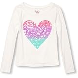 THE CHILDREN'S PLACE(ザ・チルドレンズプレイス) アクティブインベリッシュグラフィックトップ ホワイト トップス長袖Tシャツ 14歳【並行輸入】