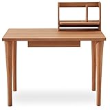 LOWYA （ロウヤ） デスク 机 ブックスタンド付き 【 飛騨産業 × LOWYA 】 飛騨家具 国産 10年保証 ホワイトオーク 無垢材 引き出し付き 幅100cm ナチュラル