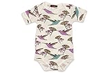Milkbarn (Zebi Baby) Organic Cotton Short Sleeve One Piece (6-12 month, Hummingbird) Size: 6-12 Mont