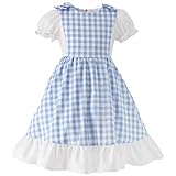Catherine Cottage ハロウィン 仮装 子供 オズの魔法使い ドロシー風 チェックワンピ 女の子 CC0620 100cm サックスブルー[SAX]