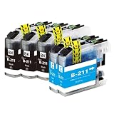LC211 ブラザーbrother用互換インクカートリッジLC211BKブラック3本 LC211Cシアン2本 合計5本 対応機種：MFCシリーズJ997 907 837 737 J730 J830 J900DN J990DWN J880N J887N DCPシリーズJ963N(B･W)J762N J562N J968N(B･W)J767N J567N等