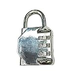 GRALARA旅行スーツケース用　南京錠　金属ロック　3ダイヤル式　番号式　シルバー