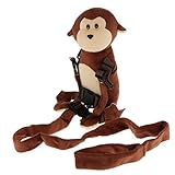 B Blesiya 子供　バックパック　迷子防止ひも　リード付き　リュックバッグ　可愛い　動物の形　ぬいぐるみ　バッグ　全11種類 - 猿