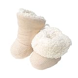 Zerowin Baby Toddler Warm Winter Boots Soft Crib Shoes,for 0-12months, Striped Pattern by Zerowin
