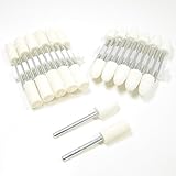 LAPHSODA(ラフソーダ) DIY ミニルーター 先端パーツ 研磨 艶出し 仕上げ 軸付 フェルトバフ 8mm 円柱型 砲弾型 セット