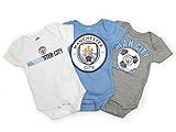 【ノーブランド品】【子供用】MANCHESTER CITY FC 【NEWBORN & INFRANT CLUB 3-PACK BABYSUIT SET/LT BLUE-GREY-WHT】 マンチェス