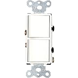 Baomainデュプレックスロッカースイッチ15 Amp、120ボルト、単極AC組み合わせスイッチ、