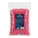 [Naturalio] ブラジリアンワックス ハード 粒 【サロン品質/日本製】 脱毛ワックス VIO 鼻毛 眉毛 顔 全身 メンズ レディース 兼用 (お試しサイズ) (200g, ローズピンク)