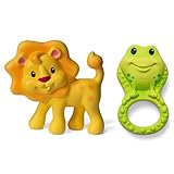 Infantino Squeeze and Teethe Pals, Lion and Frog by Infantino