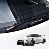 ニスモ nismo ワイパー ステッカー 4枚セット 左右2枚ずつ セレナ エクストレイル スカイライン キャラバン フェア ディZ デイズ ノートe-POWER ルークス オーラ エルグランドなどに適用 車用 ステッカー デカール おしゃれ 飾り キズ隠し 防水 (ニスモ)