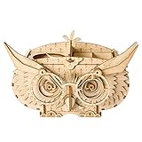 つくるんです® 日本語説明書付 3D ウッドパズル 動物シリーズ (フクロウボックス)