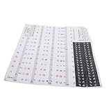 Totority 1枚 ピアノステッカー 五線譜 独学キーボードステッカー ピアノノートラベルデカール キーボードカラフル キーボード シー