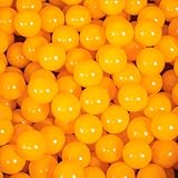 100個 カラーボール 7色 直径約5.5cm/7cm/8cm 収納ネットセット マカロンポポロボール こども園 ボールプール プレゼントおもちゃ (オレンジ色,5.5cm)