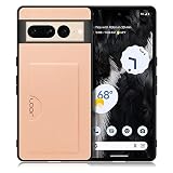 LOOF SKIN SLIM-SLOT レザー カード収納 スマホケース for Google Pixel 7 Pro 用 ケース カバー 背面 ストラップホール カードポケット シンプル 耐衝撃 薄型 軽量 leather [アンバーローズ]