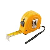 ストラップ付イエロープラスチックシェル5メートル16フィートの長さの自己リトラクタブルメトリックルーラーテープ