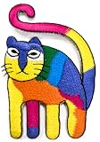 ワッペン アイロン ネコ 猫 CAT 動物 カラフル アート 刺しゅう アップリケ パッチ