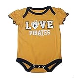 Pittsburgh Pirates幼児の女の子のサイズ12ヶ月Love Piratesハートロゴボディスーツ – ゴールドクリーパー
