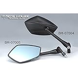 キジマ(Kijima) TECH03ミラー/ブルーグラス 新認定車両対応 ブラック/右用 85×148 BM-07004