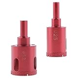 Dolity ダイヤモンド　ドリルビット　25mm+ 32mm　ガラス　大理石　セラミック　タイル　穴開け　切削工具　赤