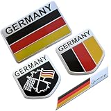 fogman ドイツ ステッカー 車 エンブレム ドイツ 後付け シール 国旗 4種セット