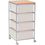 キャンバスチェスト 4段 [W44 x D44 x H83.5cm] 家具 収納家具 チェスト