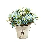 クリエイティブシミュレーション植物人工ブルーヒナギク装飾鉢植え