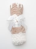 Elephants/Ivory Tile Baby Blanket by Baby Laundry [並行輸入品]