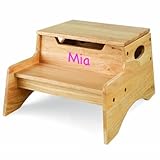 KidKraft Personalized Step n Store Natural with Pink Marker - Mia [並行輸入品]