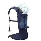 抱っこひも ベビーキャリア 幼児 赤ちゃん 新生児 綿 0-3歳 軽量 多機能 (ブルー)