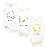 Mum'scare 3枚組 ベビー服 ボディスーツ 新生児肌着 ロンパース カバーオール 女の子 男の子 ノースリーブ (90 (18 - 24か月))