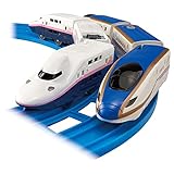 プラレール さよならE4系新幹線Max ＆ E7系上越新幹線 （朱鷺色仕様）