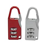 2件のスーツケース荷物セーフティロック3桁の組み合わせの小さい南京錠暗号鍵
