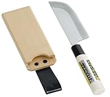 ステンレス収穫包丁 木鞘付ビニール包装セット 09315