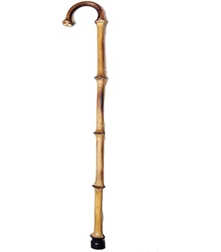 Amazon.co.jp: 竹の杖-ゴム製の先端が付いた滑り止めの杖-男性と女性の