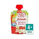 バナナ＆イチゴ果実袋80グラム (Cow & Gate) - Cow & Gate Banana & Strawberry Fruit Pouch 80g [並行輸入品]