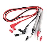 デジタルマルチメーターユニバーサルプローブテストリードケーブルピンニードルチップマルチメーターテスターワイヤーテストペン10A / 1000VCATⅢ1ペア(色:ブラック＆レッド)