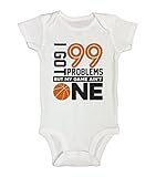 キッズバスケットボールシャツ" 99 Problems But My Game Aint One "面白いRoyalteeシャツ カラー: ホワイト
