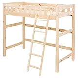 国産 九州産檜材 木製 ロフトベッド 香 ハイタイプ 高さ180cm (ナチュラル)