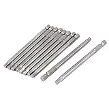 uxcell　六角ドライバービット　100mm　H5.0　メタル　6mm　219g　グレー