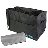 KF Baby Diaper Bag Insert Organizer (12 x 6.4 x 8 inch, Black) + Diaper Changing Pad Value Combo