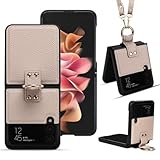 Galaxy Z Flip3 用 5G ケース リング付き 首かけ 斜めがけ 肩掛け おしゃれ 軽量 薄型 折りたたみ式 背面カード収納 小