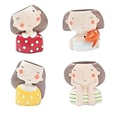 F Fityle かわいい　女の子　おいしい　プランター　盆栽ポット　植木鉢　ミニ　花瓶　贈り物　セット4