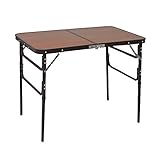 ■木目調アルミ折りたたみテーブル 幅１２０cm 高さ2段階調整 軽量 | ローテーブル ハイテーブル 和室